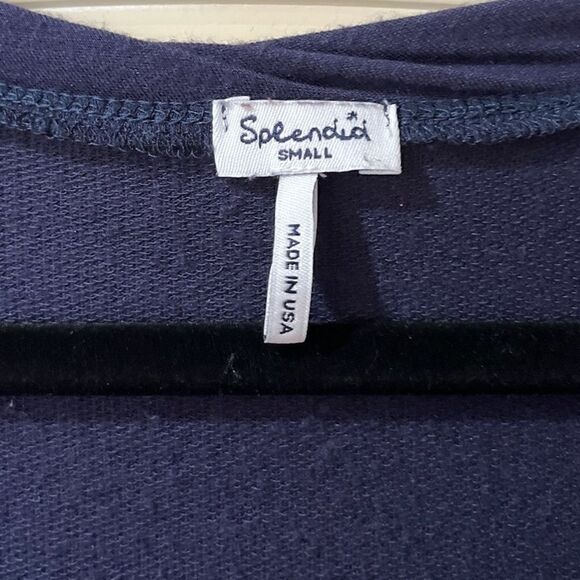 SPLENDID Long Sleeve Knit Top Navy Women’s Size Small - Picture 4 of 4